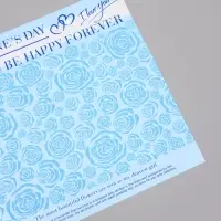 Пленка флористическая для цветов, &laquo;Цветы&raquo;, голубая, 57&times;57 см