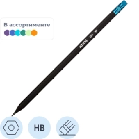 Карандаш чернографитный Attache Alfa HB заточ.,с ласт.