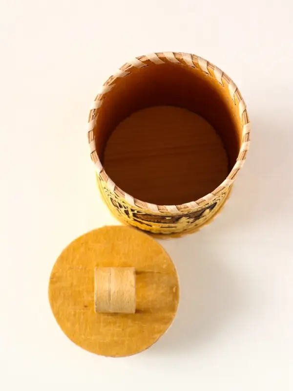 Туес Туес "Лесной" (Медведь), D8,5 смхH(с хватком)14,5 см, береста