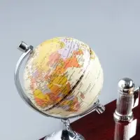 Набор настольный, органайзер 7 в 1, часы, лок для бумаги, визитница, глобус, подставка для печати, карандашница, 40&times;20&times;17, МИКС