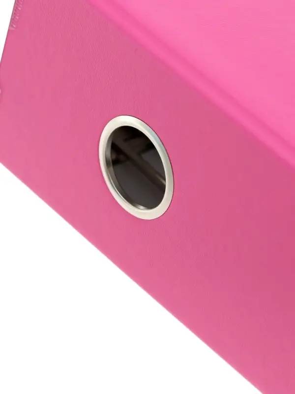 Папка-регистратор А4, 75 мм, ПВХ, тиснение &laquo;лен&raquo;, металлическая окантовка, карман на корешок, собранная, собранная, темно-розовая