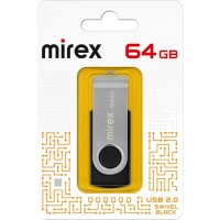 Флеш-память Mirex USB SWIVEL BLACK 64Gb (13600-FMURUS64 )