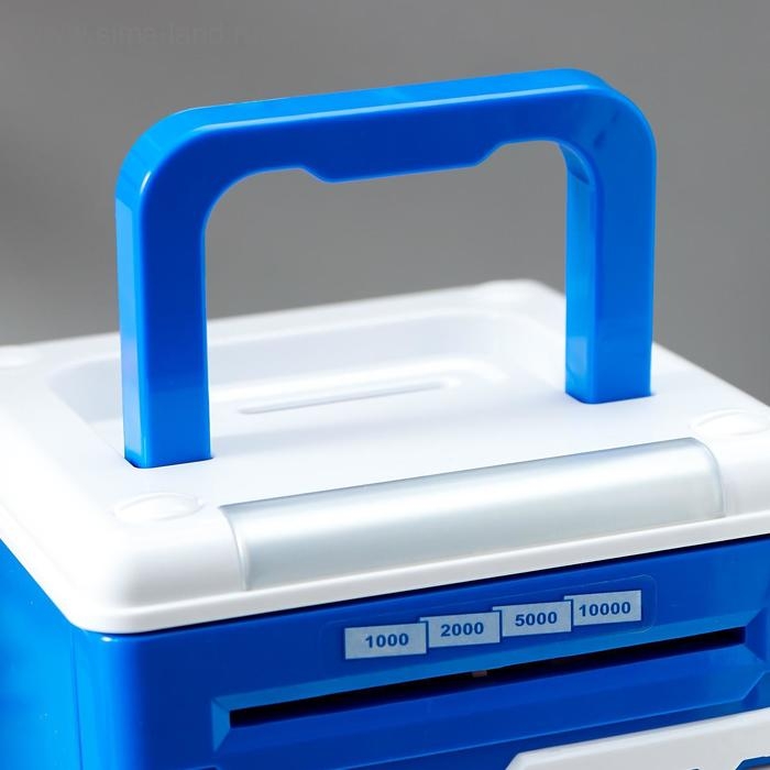 Копилка пластик для монет и купюр "Сейф - Зверушки" 3АА МИКС 19х12,5х13 см