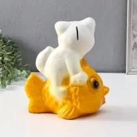 Копилка "Кот на рыбке" 21 см