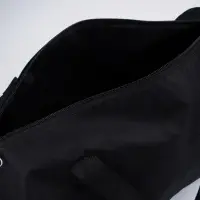 Сумка спортивная на молнии, длинный ремень, средний размер, чёрная
