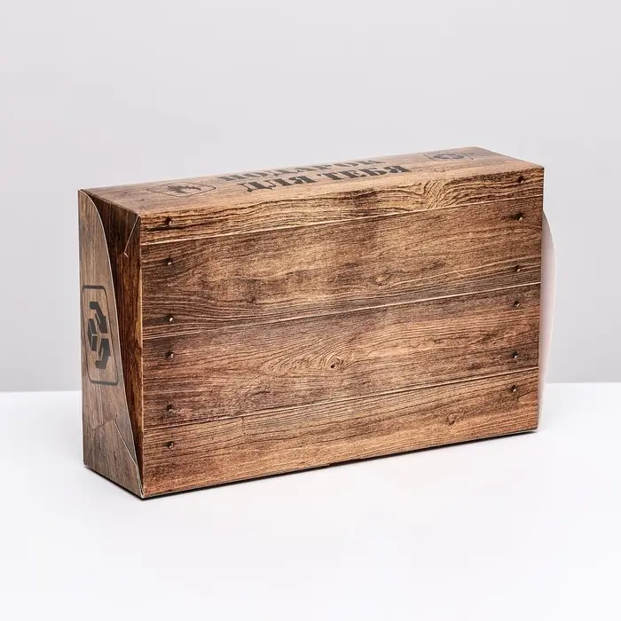 Коробка складная с окном под зефир &laquo;Проверенно&raquo;, 25&times;15&times;7 см