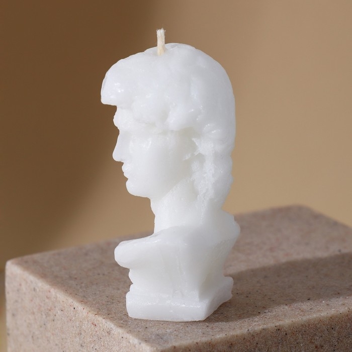 Свеча интерьерная «Давид», белый, высота 6,5 см Свеча интерьерная «Давид», белый, высота 6,5 см