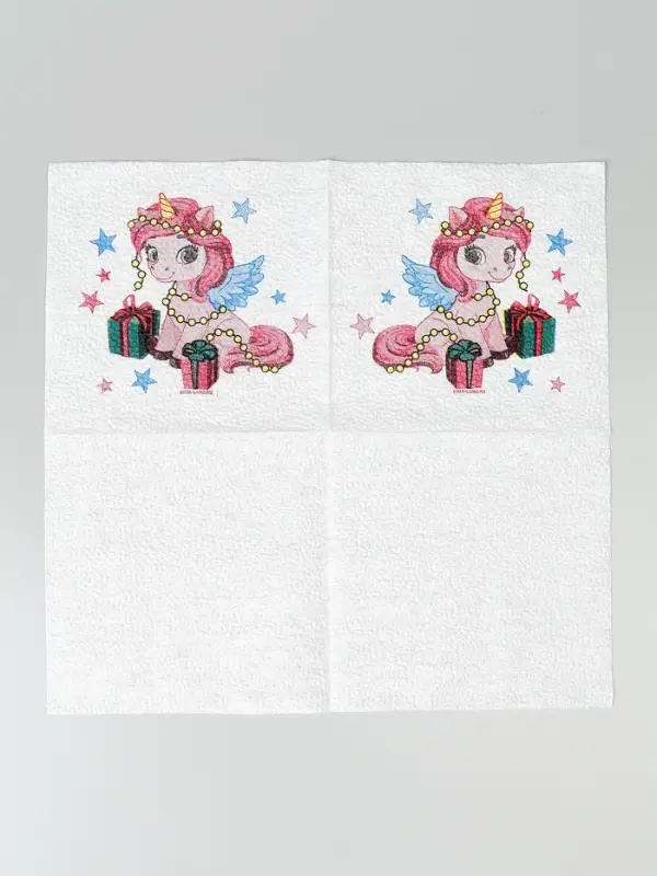 Салфетки бумажные «Лошадка с подарками», однослойные, 24×24 см, набор 20 шт. Салфетки бумажные «Лошадка с подарками», однослойные, 24×24 см, набор 20 шт.