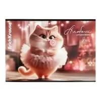 Альбом для рисования А4 ErichKrause Prima Cat, 8 листов, на скобе, МИКС