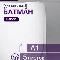 Набор ватманов чертёжных А1, 160 г/м&sup2;, 5 листов