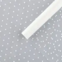 Плёнка для цветов упаковочная матовая &laquo;Горошек белый&raquo; 0.7 х 8 м, 40 мкм