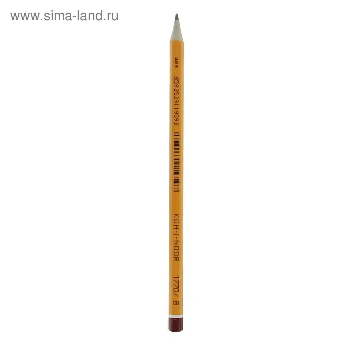 Карандаш чернографитный Koh-I-Noor 1770 B BLACK SUN, гранёный Карандаш чернографитный Koh-I-Noor 1770 B BLACK SUN, гранёный