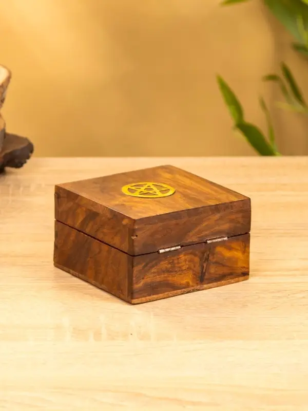 Шкатулка  Шкатулка "Пентакль" 10х10х6 см, дерево шишам