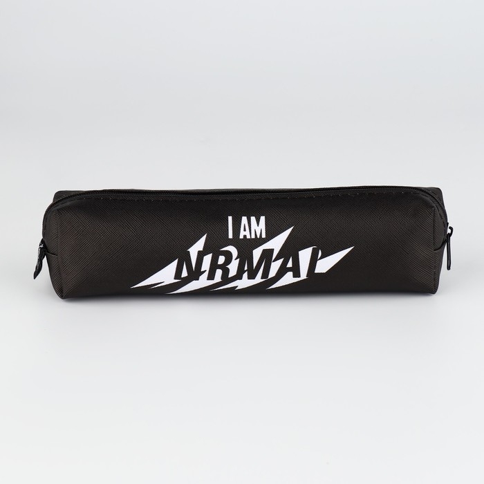 Пенал школьный из искусственной кожи I AM NRMAL, 19×8×3 см Пенал школьный из искусственной кожи I AM NRMAL, 19×8×3 см