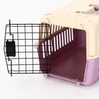Переноска для животных, 44&times;31&times;27 см, пластик, бежевая, лавандовая