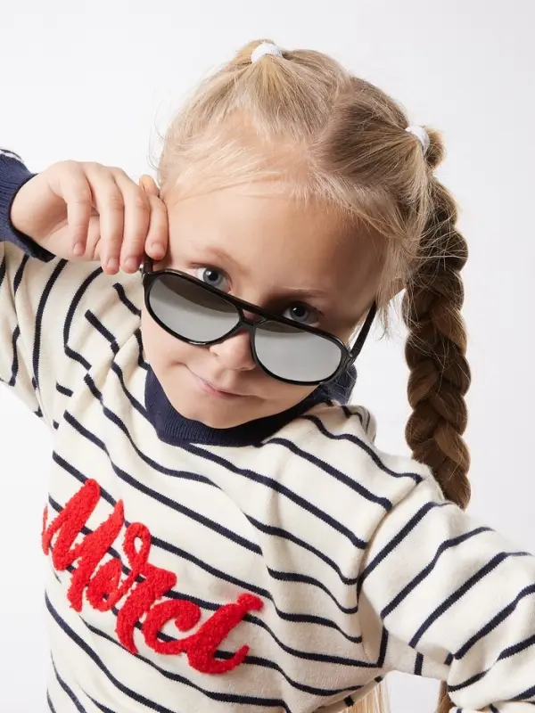 Очки солнцезащитные детские OneSun, UV 400, 13&times;4.5&times;12.5 см, чёрные