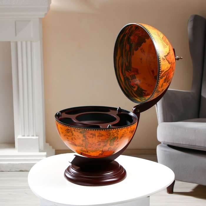 Глобус бар декоративный Глобус бар декоративный "Путешествие на край земли" 48х33х38 см