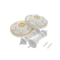 Крючок для штор CAPPIO KS032, d=98 мм, цвет белый с золотом, 2 шт