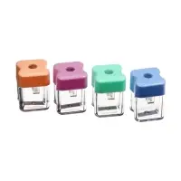 Точилка ErichKrause Wave Mini Pastel Bloom, с контейнером, МИКС