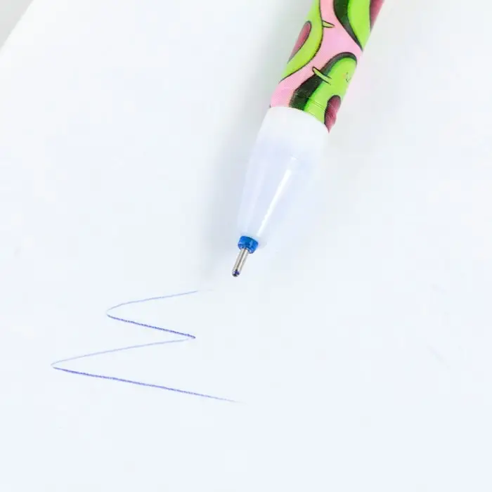 Ручка пиши-стирай, синяя паста, гелевая, 0.5 мм с колпачком «Авокадо»