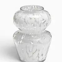 Ваза для цветов &laquo;Уингс&raquo; кольца, 20&times;13 см, стекло, белая