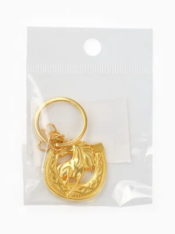 Брелок новогодний «Подкова», зол, 3 х 8 см