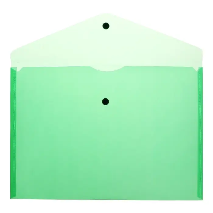 Набор папок-конвертов на кнопке 10 штук, А4, 180 мкм, Calligrata Office, полупрозрачные, микс