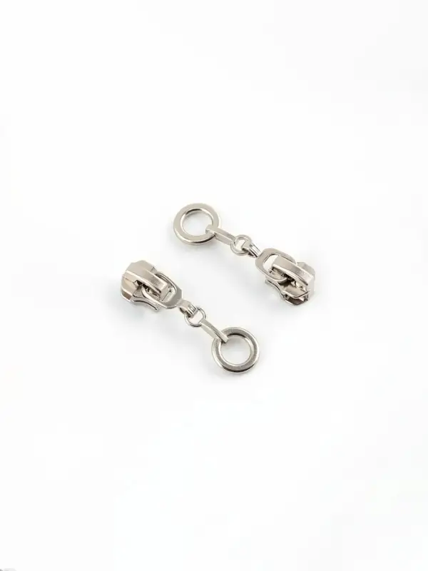 Бегунок для металлической молнии, №3, &laquo;Кольцо&raquo;, 10 шт., цвет никель