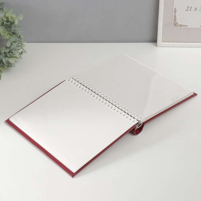 Фотоальбом Fotografia магнитный, 30 листов, 23х28 см, Фотоальбом Fotografia магнитный, 30 листов, 23х28 см, "Классика" красный