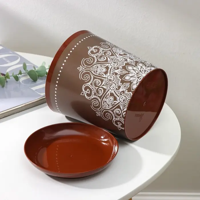 Горшок для цветов с поддоном Доляна «Кракле», 1,6 л, d=14 см, h=15,5 см, цвет коричневый Горшок для цветов с поддоном Доляна «Кракле», 1,6 л, d=14 см, h=15,5 см, цвет коричневый