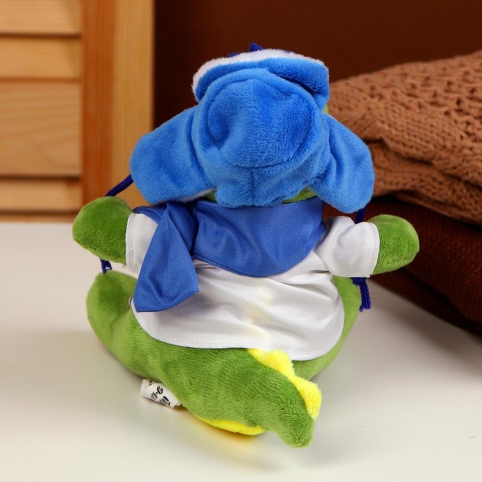 Мягкая игрушка «Дракон», в кофте со снежинкой, 17 см, цвет зелёный Мягкая игрушка «Дракон», в кофте со снежинкой, 17 см, цвет зелёный