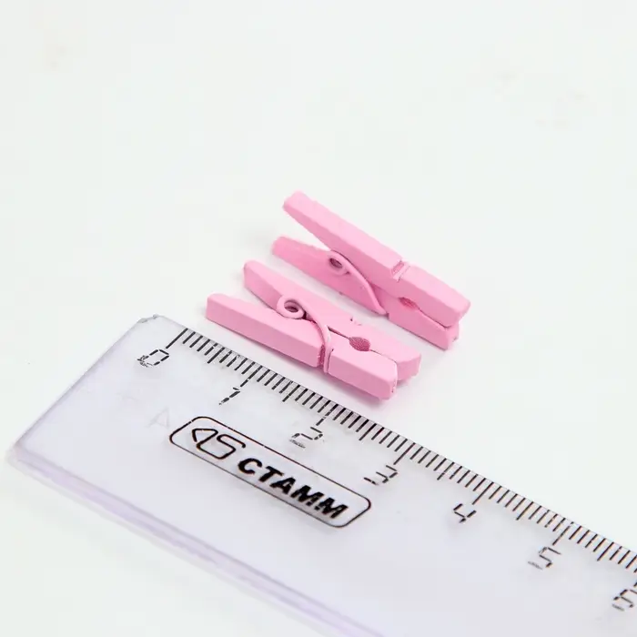 Прищепки для декора, набор 50 шт., розовые &mdash; 2.5 см