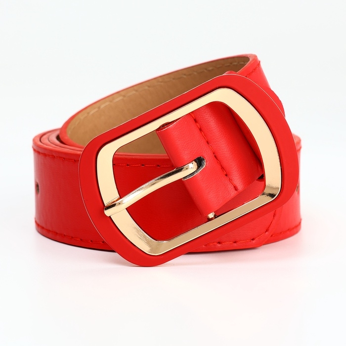 Ремень женский, ширина 2,9 см, пряжка металл, цвет красный Ремень женский, ширина 2,9 см, пряжка металл, цвет красный