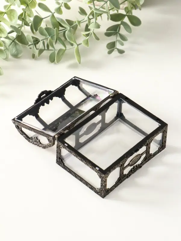 Шкатулка пластик "Сундучок" бронза 10,5х8х6,5 см