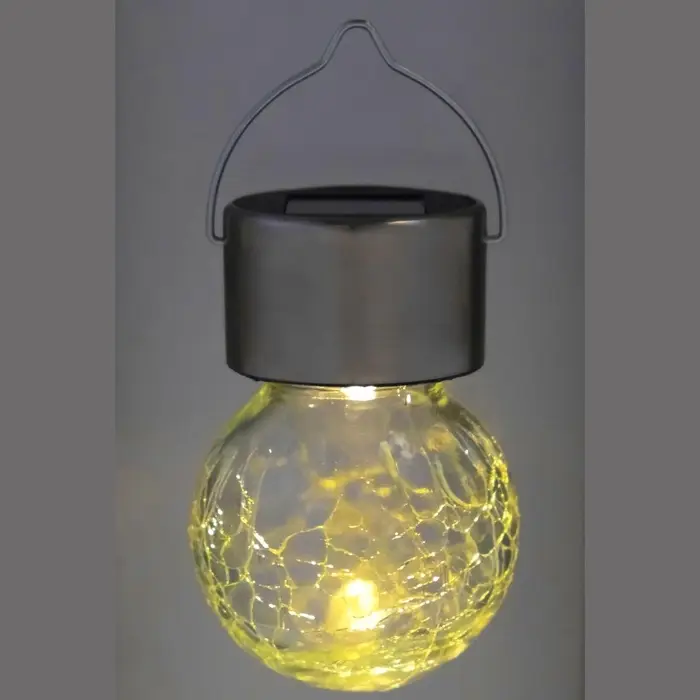 Садовый светильник &laquo;Лампочка&raquo;, уличный, на солнечной батарее, 6&times;9 см, 1 LED, свечение тёплое белое