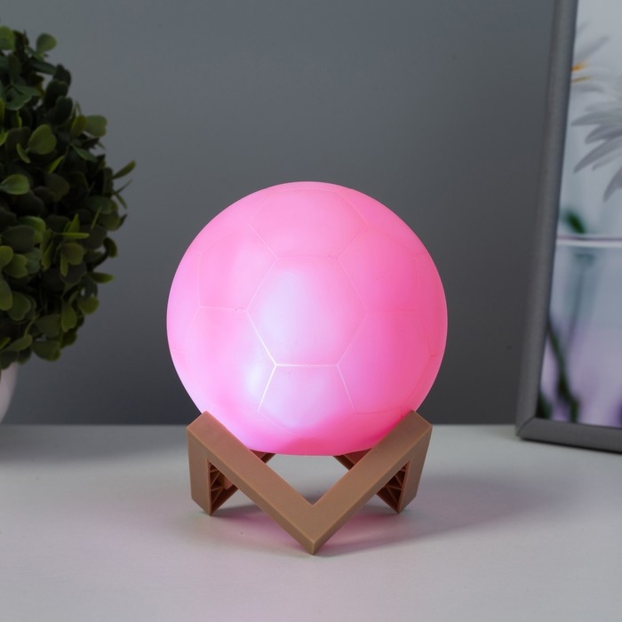 Ночник Ночник "Мячик" LED МИКС от батареек 3xLR44 белый 10х10х10 см RISALUX