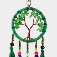 Брелок ловец снов "Древо" 19 см, цв. зелёный Брелок ловец снов "Древо" 19 см, цв. зелёный