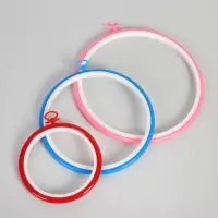 Пяльцы для вышивания с подвесом, d=12/17/21 см, 3 шт., разноцветные