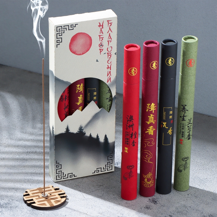 Набор благовоний Набор благовоний "Дух Азии", бежевый, 4 шт