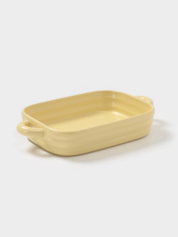 Форма для запекания Доляна «Зефир», 32×19×6 см, прямоугольная, керамика, жёлтая Форма для запекания Доляна «Зефир», 32×19×6 см, прямоугольная, керамика, жёлтая
