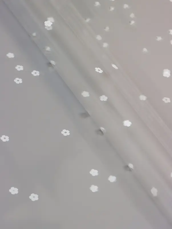 Пленка прозрачная с рисунком «Бусы» Белый 0.7×8.2±5%м