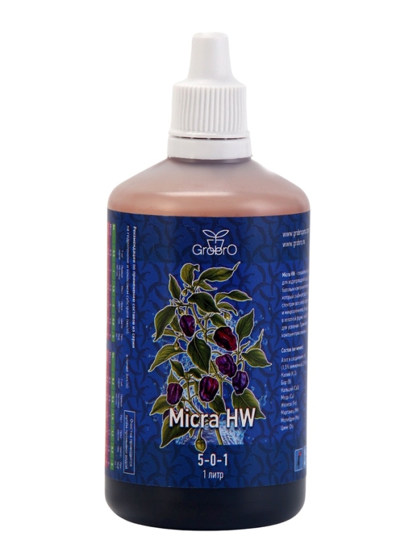 Удобрение для гидропоники  Удобрение для гидропоники "GroBro" Serious Micra HW, 100мл