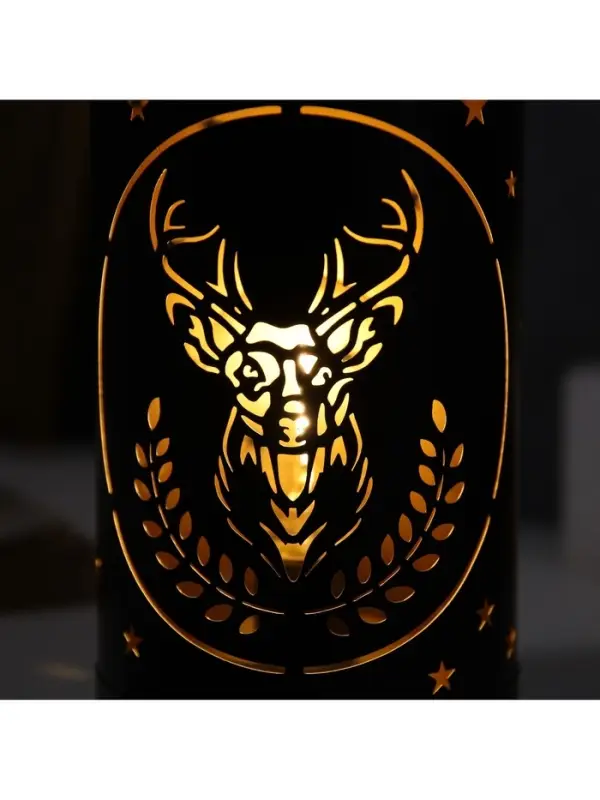 Светодиодная фигура &laquo;Величавый олень&raquo;, 12.3&times;21 см, 1 LED, от батареек АААх3, свечение тёплое белое