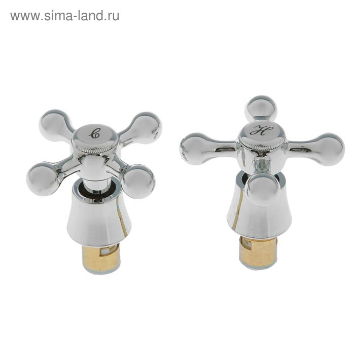 Маховик Accoona AH76-2, с кран-буксой, блистер, хром, комплект 2 шт. Маховик Accoona AH76-2, с кран-буксой, блистер, хром, комплект 2 шт.