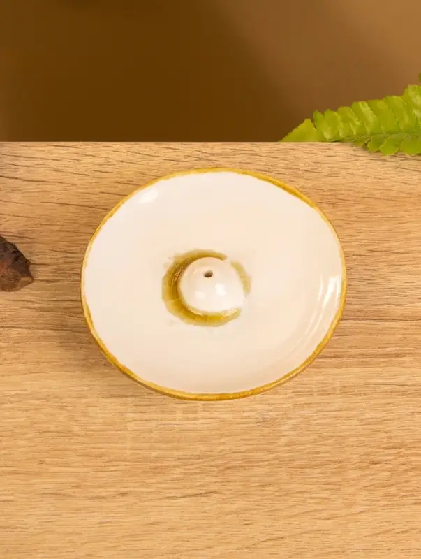 Подставка под благовония «Тарелочка», 9×9×2 см, керамика, МИКС