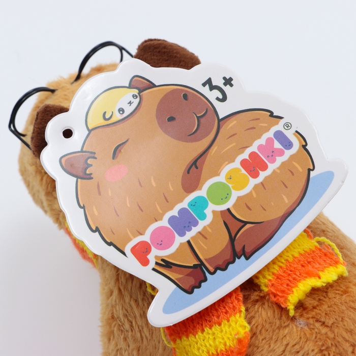 Мягкая игрушка «Капибара. Гарри», 10 см, с шарфом и очками Мягкая игрушка «Капибара. Гарри», 10 см, с шарфом и очками