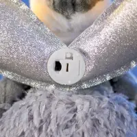 Светодиодная фигура &laquo;Кукла в сером&raquo; 70 см, текстиль, 6 LED, от батареек AG10&times;3, свечение тёплое белое