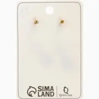 Серьги висячие со стразами &laquo;Вечеринка&raquo;, цветок из капель, сине-белые в золоте, 6.3 см