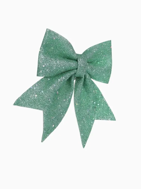 Ёлочная игрушка &laquo;Зимнее волшебство. Бант блеск&raquo; пластик, 20&times;18 см, светло-зелёный