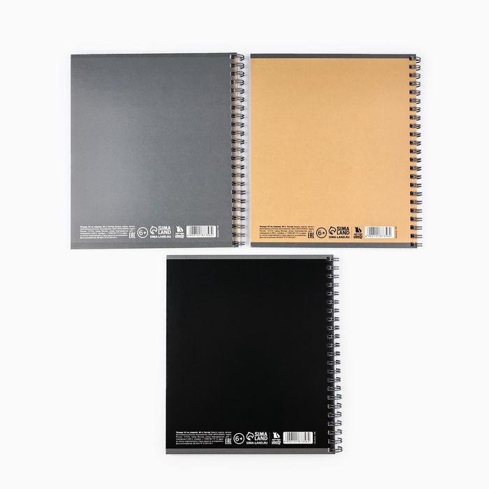 Тетрадь А5, 48 л на спирали,  внутренний блок №1 МИКС &laquo;Минимализм&raquo;